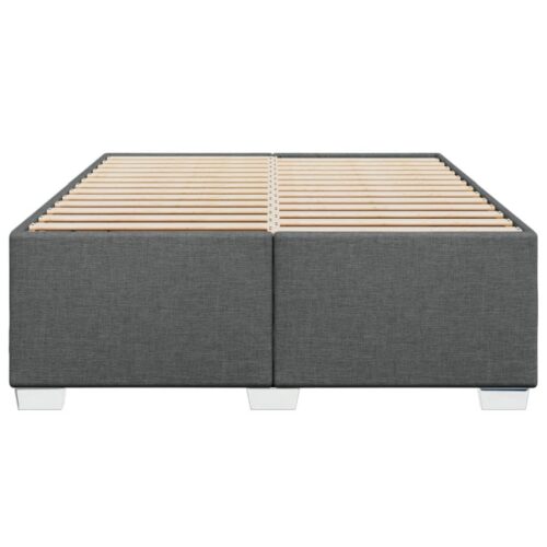 Bed Frame Dark Grey Double Fabric - Image 4