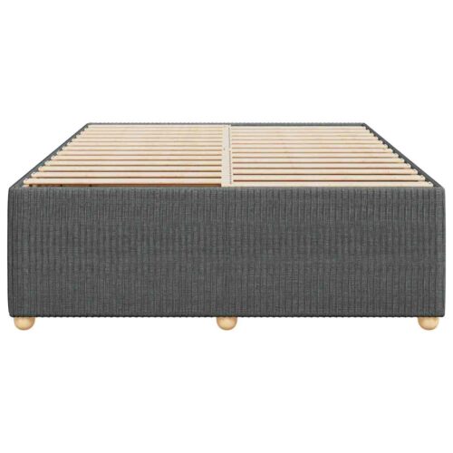 Bed Frame Dark Grey Double Fabric - Image 4