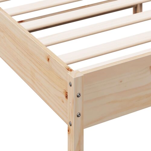 Bed Frame 150x200cm Solid Wood Pine - Image 7