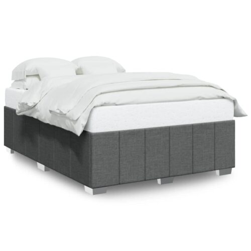 Bed Frame Dark Grey Queen Fabric - Image 10