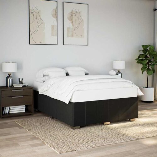 Bed Frame Black Queen Fabric - Image 2