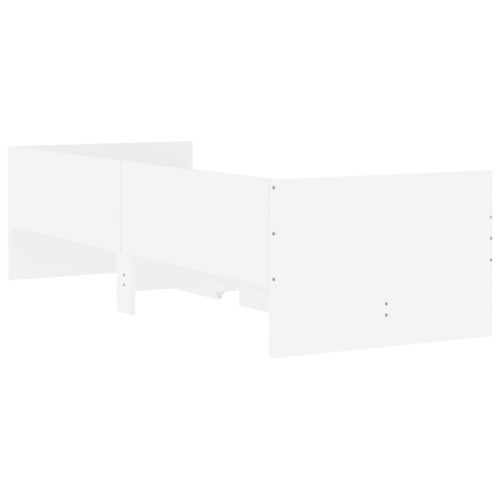 Bed Frame with Drawers White 90x190cm - Image 8