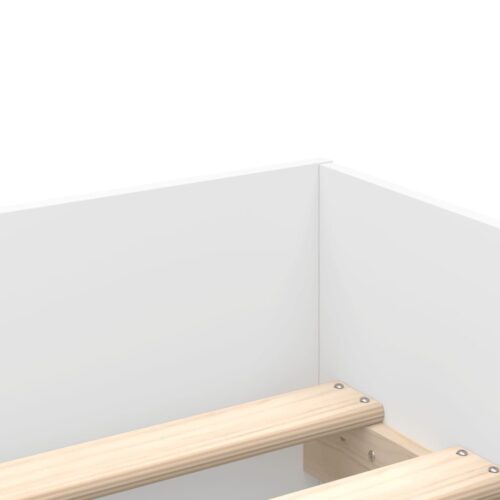 Bed Frame with Drawers White 90x190cm - Image 9