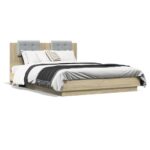 Bed Frame Sonoma Oak 150x200cm
