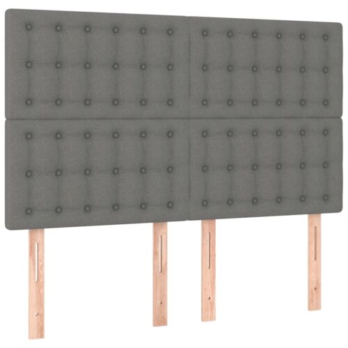 Bed Frame Dark Grey 137x187cm Double Fabric - Image 9