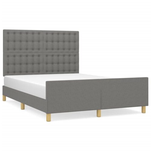 Bed Frame Dark Grey 137x187cm Double Fabric - Image 13