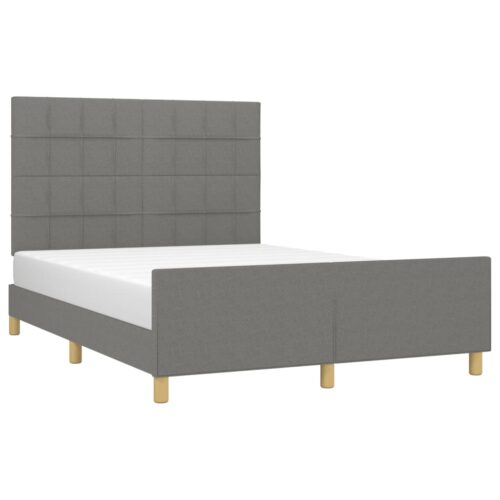 Bed Frame Dark Grey 137x187cm Double Fabric - Image 3