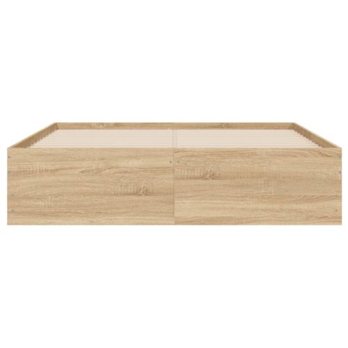 Bed Frame with Drawers Sonoma Oak 135x190cm - Image 6
