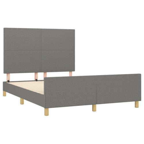 Bed Frame Dark Grey 137x187cm Double Fabric - Image 4