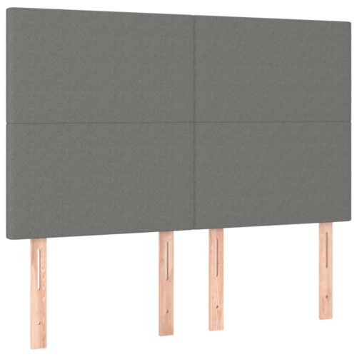 Bed Frame Dark Grey 137x187cm Double Fabric - Image 9