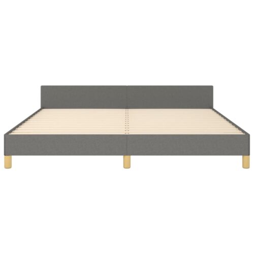 Bed Frame Dark Grey 152x203cm Queen Fabric - Image 6