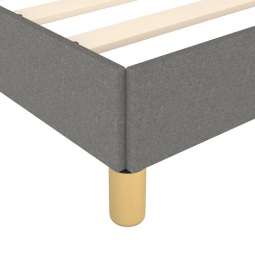Bed Frame Dark Grey 152x203cm Queen Fabric - Image 8