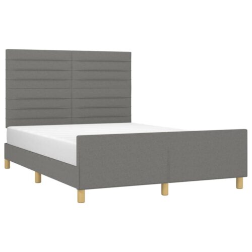 Bed Frame Dark Grey 137x187cm Double Fabric - Image 3