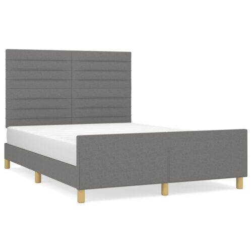 Bed Frame Dark Grey 137x187cm Double Fabric - Image 13
