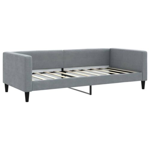 Day Bed Light Grey 90x190cm Fabric