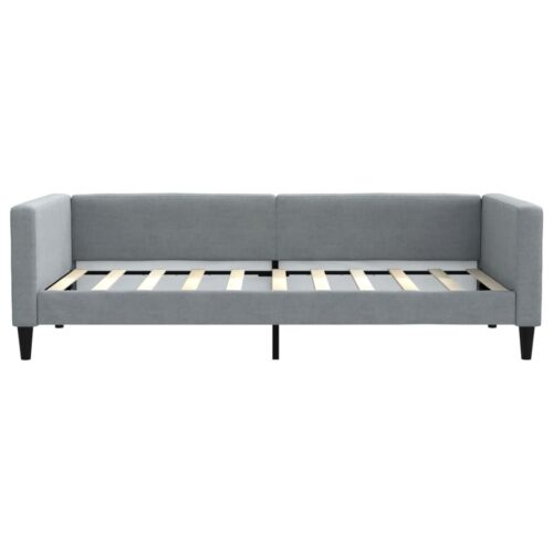 Day Bed Light Grey 90x190cm Fabric - Image 3