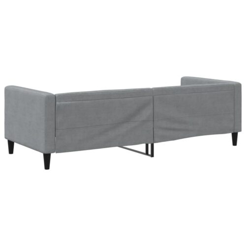 Day Bed Light Grey 90x190cm Fabric - Image 5