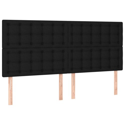 Bed Frame Black 152x203cm Queen Fabric - Image 9