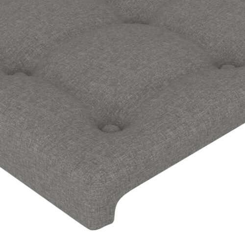 Bed Frame Dark Grey 152x203cm Queen Fabric - Image 10