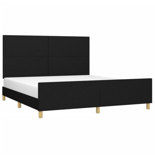 Bed Frame Black 152x203cm Queen Fabric - Image 3