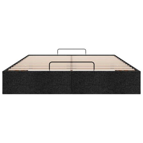 Ottoman Storage Bed Frame Black Queen Fabric - Image 7