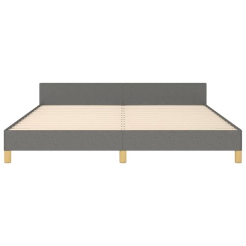 Bed Frame Dark Grey 152x203cm Queen Fabric - Image 6