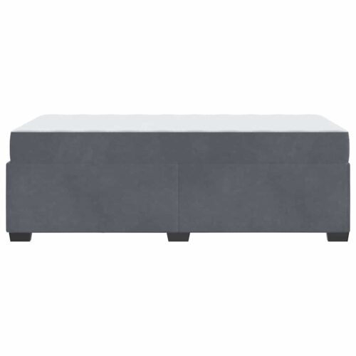 Velvet Bed Frame with Mattress Set Foam Base Platform Dark Grey Single 90x190cm - Image 8