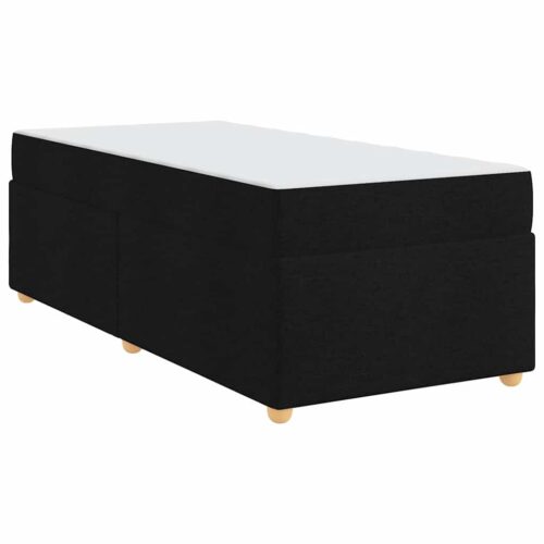 Bed Frame with Mattress Set Foam Fabric Base Platform Black Single Size 90x190cm