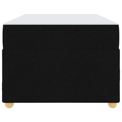 Bed Frame with Mattress Set Foam Fabric Base Platform Black Single Size 90x190cm - Image 7