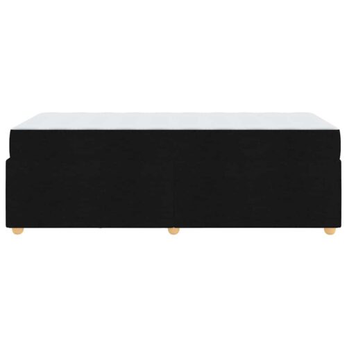 Bed Frame with Mattress Set Foam Fabric Base Platform Black Single Size 90x190cm - Image 8