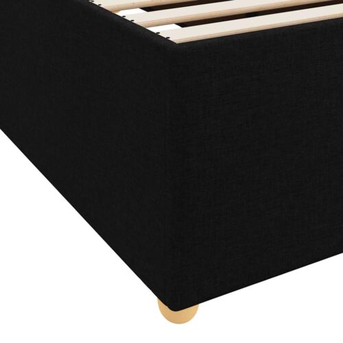 Bed Frame with Mattress Set Foam Fabric Base Platform Black Single Size 90x190cm - Image 10