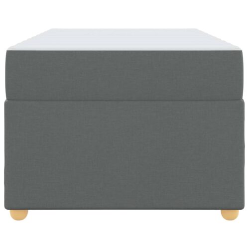 Bed Frame with Mattress Set Foam Fabric Base Platform Dark Grey Single 90x190cm - Image 7