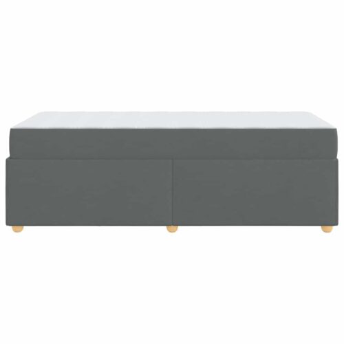 Bed Frame with Mattress Set Foam Fabric Base Platform Dark Grey Single 90x190cm - Image 8