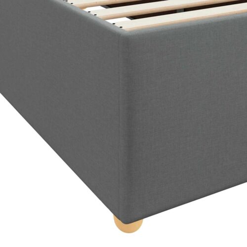 Bed Frame with Mattress Set Foam Fabric Base Platform Dark Grey Single 90x190cm - Image 10