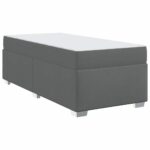 Bed Frame Dark grey 90 x 190cm Fabric