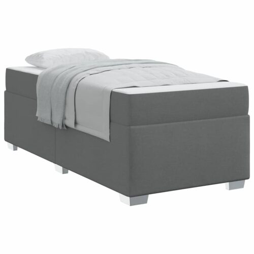 Bed Frame Dark grey 90 x 190cm Fabric - Image 3