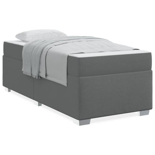 Bed Frame Dark grey 90 x 190cm Fabric - Image 4