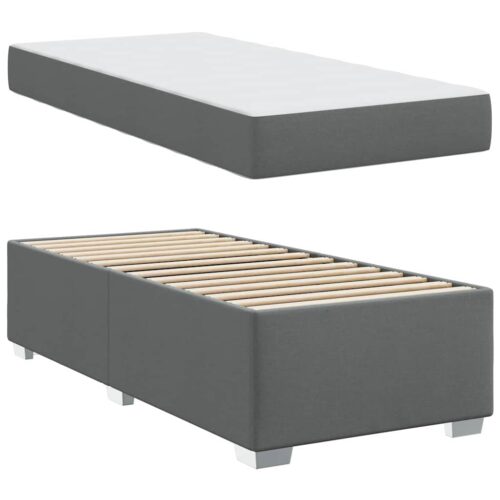 Bed Frame Dark grey 90 x 190cm Fabric - Image 6