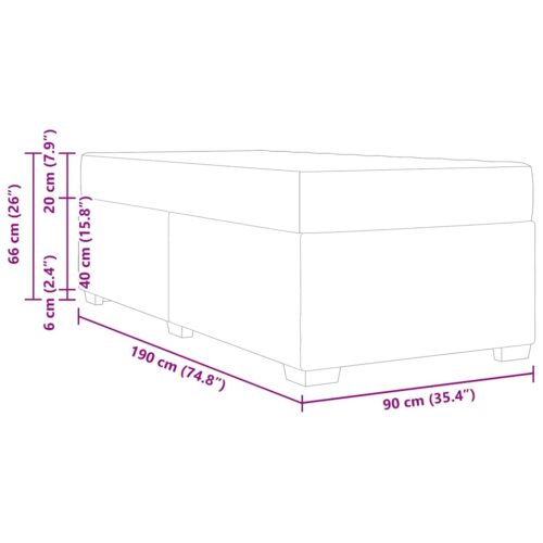 Bed Frame Dark grey 90 x 190cm Fabric - Image 12