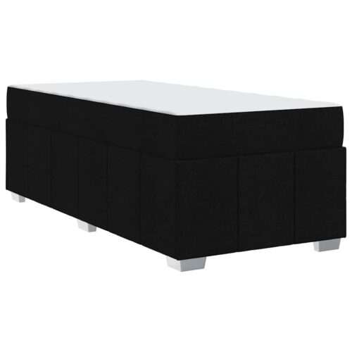 Bed Frame with Mattress Set Foam Fabric Base Platform Black Single 90x190cm - Image 9