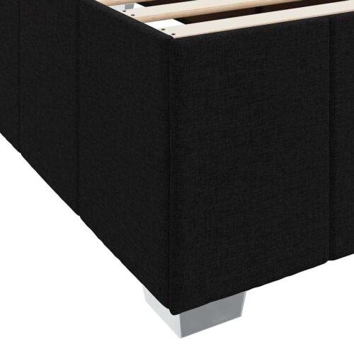 Bed Frame with Mattress Set Foam Fabric Base Platform Black Single 90x190cm - Image 10