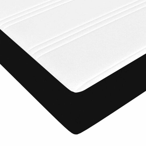 Bed Frame with Mattress Set Foam Fabric Base Platform Black Single 90x190cm - Image 11