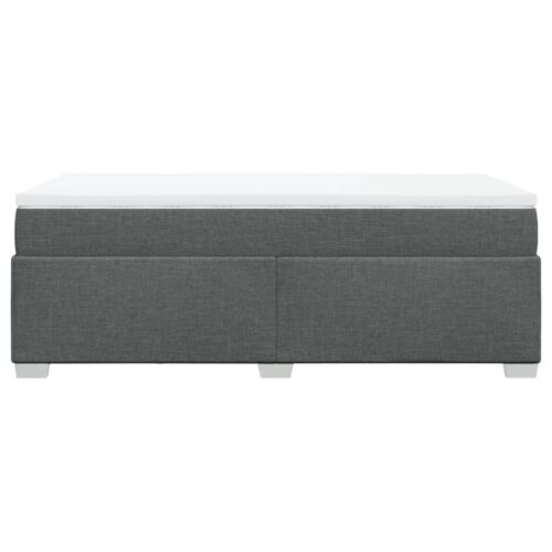 Bed Frame with Mattress Set Spring Box Base Dark Grey King Single Fabric - Image 8