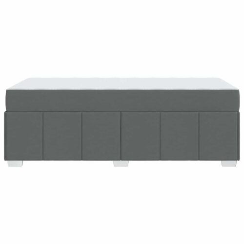 Bed Frame with Mattress Set Foam Fabric Base Platform Dark Grey Single 90x190cm - Image 8