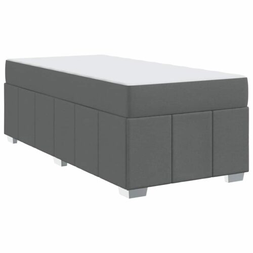 Bed Frame with Mattress Set Foam Fabric Base Platform Dark Grey Single 90x190cm - Image 13