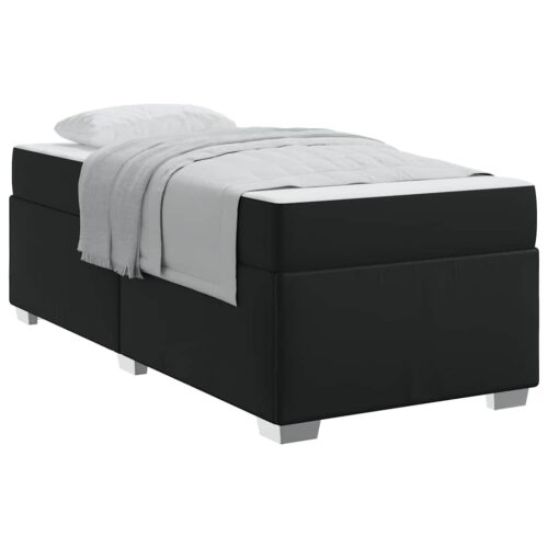 Bed Frame Black 90 x 190cm Faux leather - Image 3