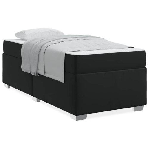 Bed Frame Black 90 x 190cm Faux leather - Image 4