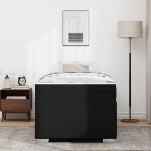 Bed Frame Black 90 x 190cm Faux leather - Image 5