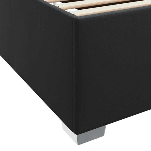 Bed Frame Black 90 x 190cm Faux leather - Image 10