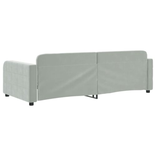 Day Bed Light Grey 90x190cm Velvet - Image 5